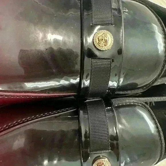 Versace Men\'s‎ Patent Leather Ombre Loafers Dress Shoes Made in Italy Size 44